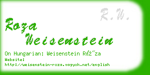 roza weisenstein business card